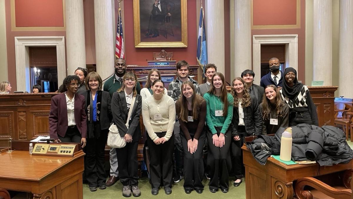 Rep. Omar's Youth Advisory Council on a field trip to the Minnesota State Capitol Building