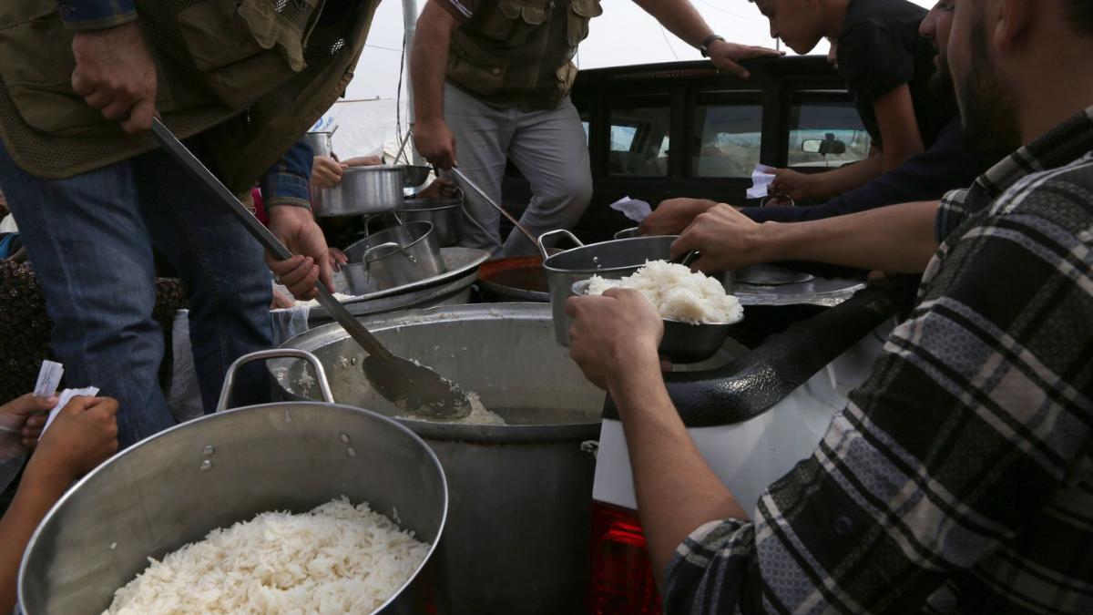 Representative Ilhan Omar with constituents