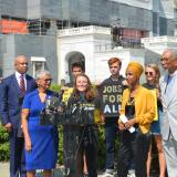 Jobs guarantee press conference 