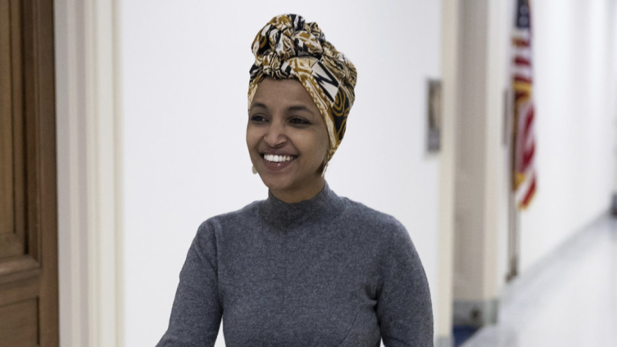 Rep. Omar walking the halls of congress