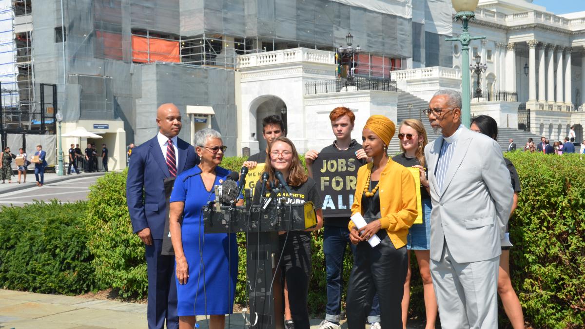 Jobs guarantee press conference 