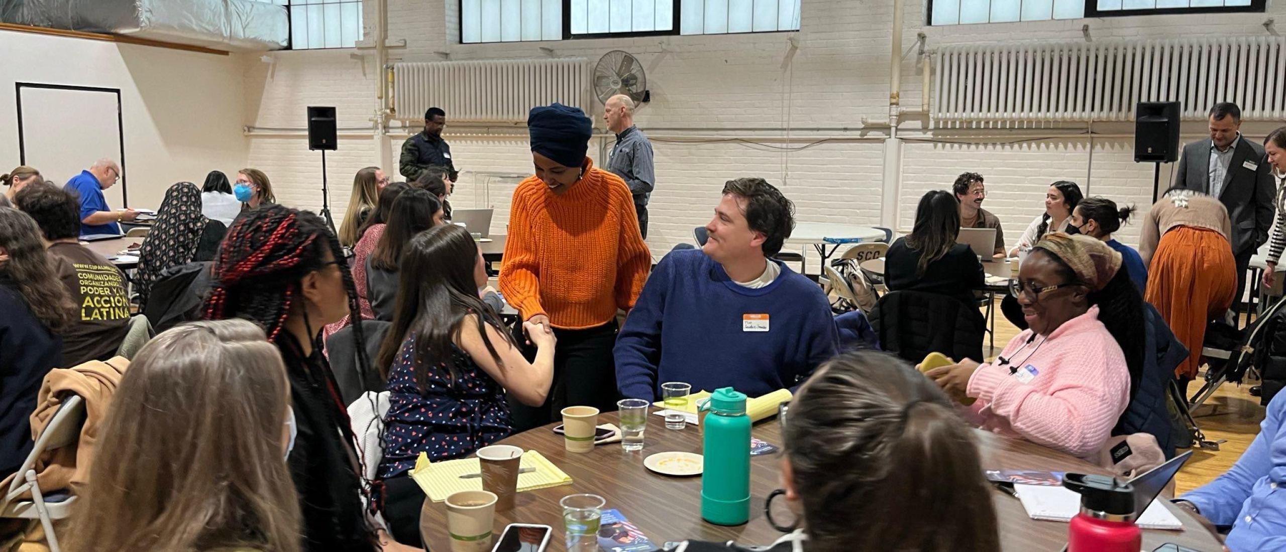 Rep. Omar meets with guests at her Immigration Rights Discussion
